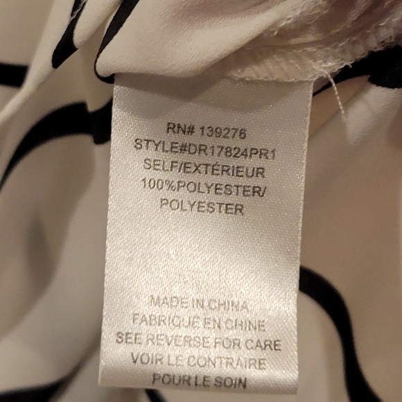 Daniel Rainn DR2 Striped Tie Front Blouse Long Sleeve‎ Button Down Casual Top M - Picture 6 of 8